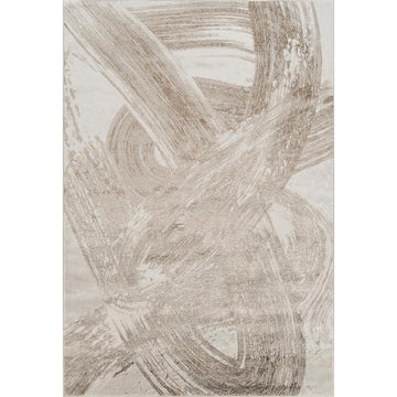 Elysium Expression ELY02 Modern Abstract Distressed Metallic Shimmer Soft Textured Velvet Touch Polyblend Low Profile Short Pile Pearl White/Warm Beige/Taupe/Ivory/Champagne Gold Rug-Desire Rugs-Rug Love - The Most Loved Rug Store